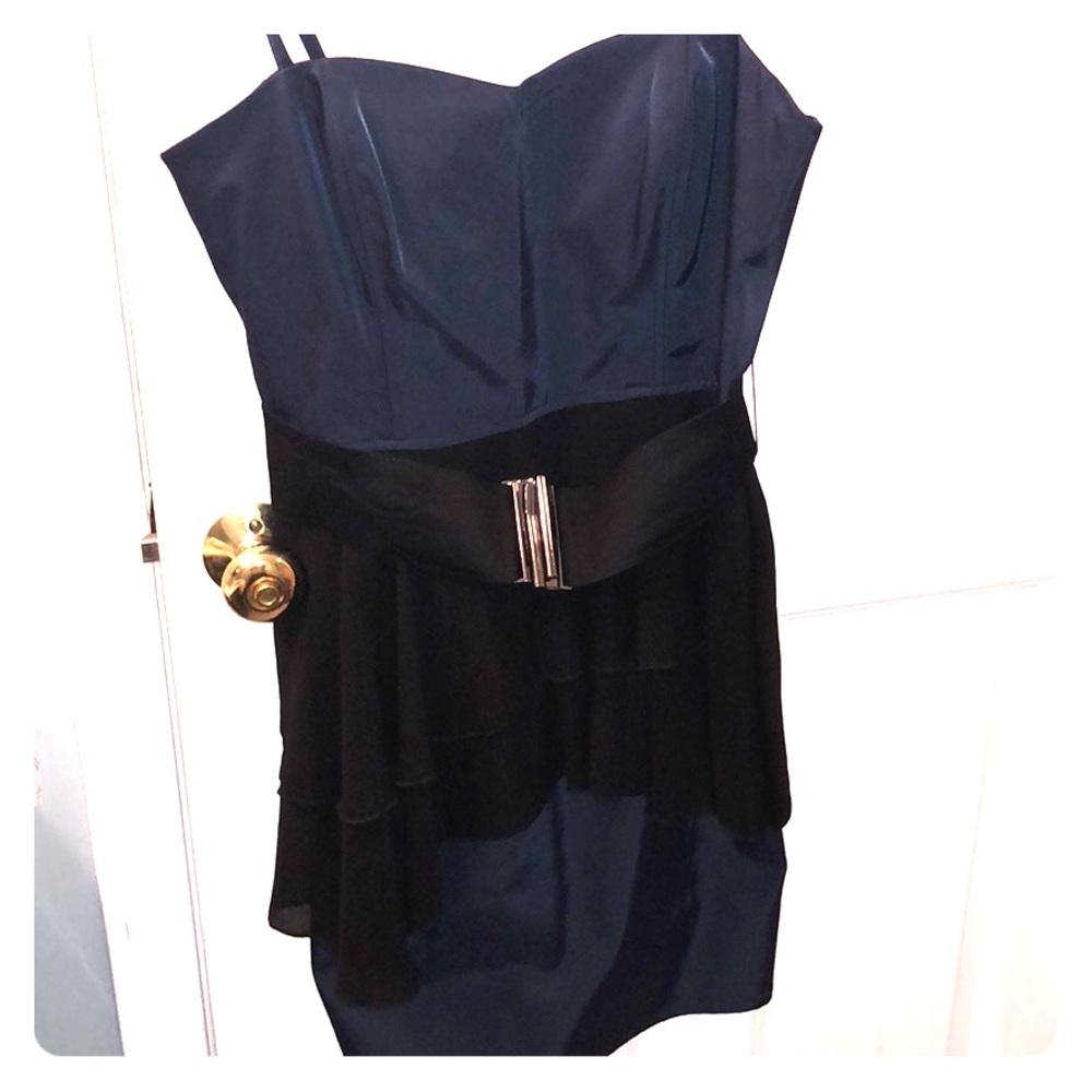 Navy & black h&m dress size 10 bodycon